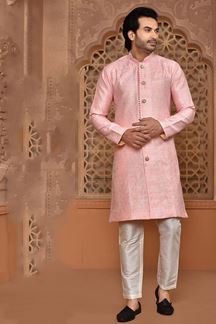 Picture of Exquisite Pink Colored Designer Sherwani