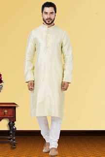 Picture of Enticing Pista Green Colored Designer Kurta Set