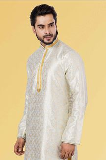 Picture of Fashionable Paled Turquoise Colored Designer Kurta Set