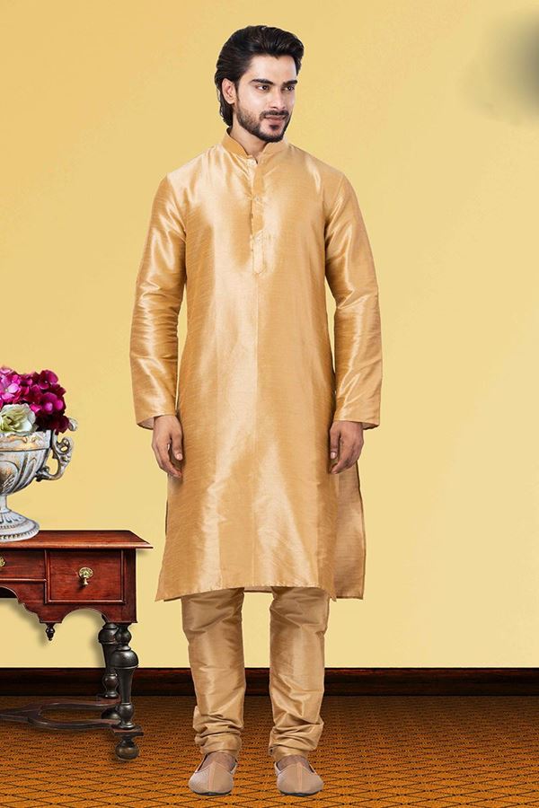 Picture of Elegant Golden Colored Designer Kurta Set