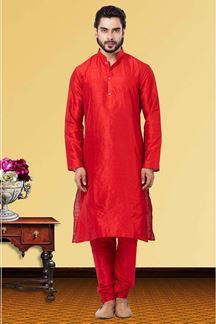 Picture of Dashing Red Colored Designer Kurta Set