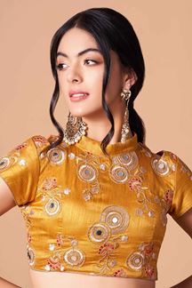 Picture of Beautiful Black and Mustard Colored Designer Lehenga 