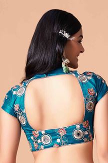 Picture of Attractive Sky Blue and Blue Colored Designer Lehenga 