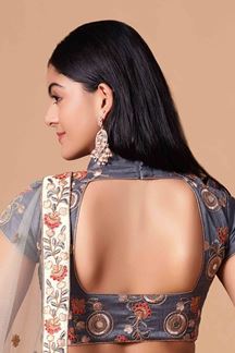 Picture of Glamorous Off-White and Grey Colored Designer Lehenga 