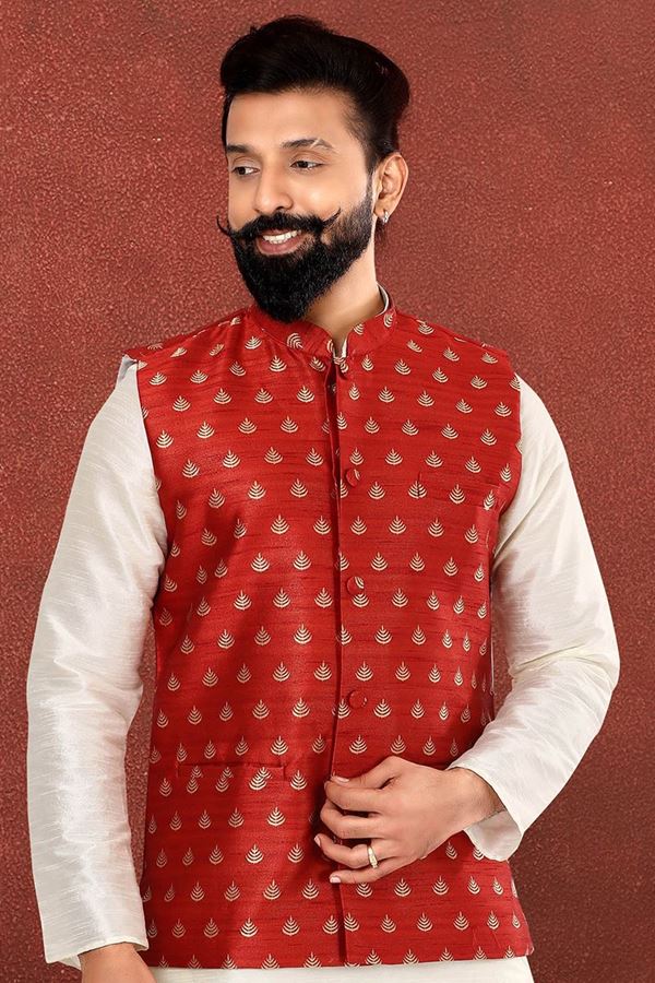 Picture of Exquisite Red Colored Designer Jacket