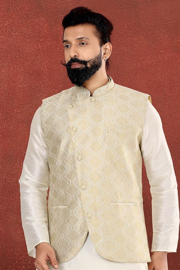 Picture of Dashing Cream Colored Designer Jacket