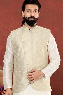 Picture of Dashing Cream Colored Designer Jacket