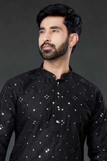 Picture of Charming Black Colored Designer Kurta Set