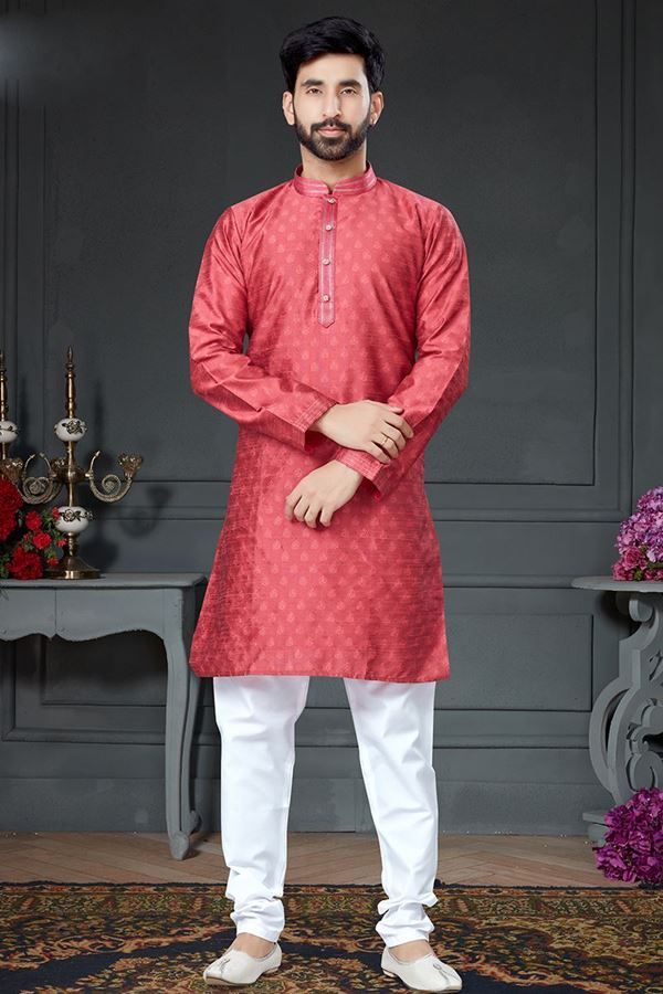 Picture of Charming Pink Colored Designer Kurta Set