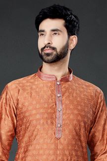 Picture of Charming Rust Colored Designer Kurta Set