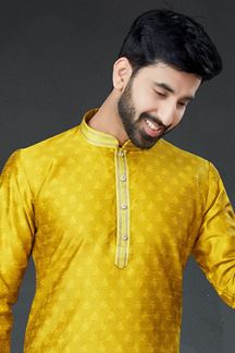 Picture of Charming Golden Colored Designer Kurta Set