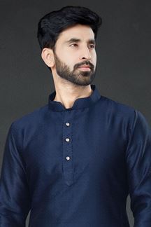 Picture of Charming Navy Blue Colored Designer Kurta Set