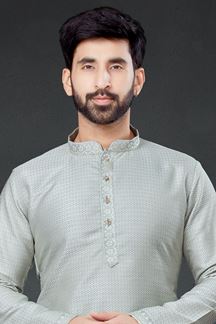 Picture of Charming Grey Colored Designer Kurta Set