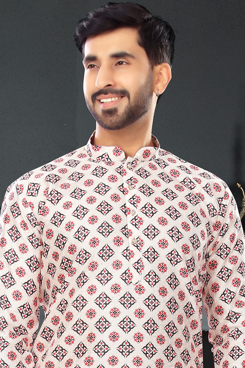 Charismatic Cream Colored Designer Kurta Set