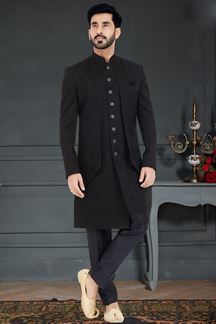 Picture of Aesthetic Black Colored Designer Italian Indo Western