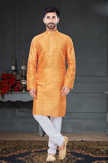 Picture of Charismatic Orange Colored Designer Kurta Set