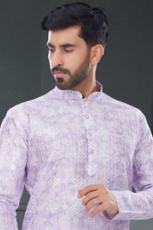 Picture of Spectacular Lavender Colored Designer Kurta Set