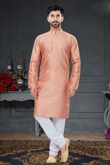 Picture of Dashing Rust Colored Designer Kurta Set