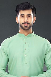 Picture of Amazing Mint Green Colored Designer Kurta Set