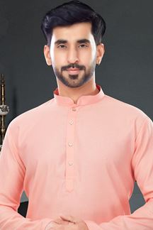 Picture of Delightful Light Pink Colored Designer Kurta Set