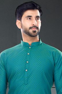 Picture of Artistic Teal Colored Designer Kurta Set