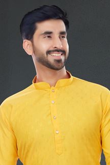 Picture of Enticing Mustard Colored Designer Kurta Set