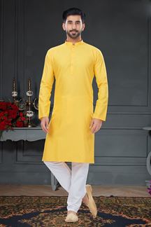 Picture of Exquisite Yellow Colored Designer Kurta Set