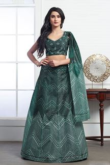 Picture of Impressive Green Colored Designer Lehenga Choli