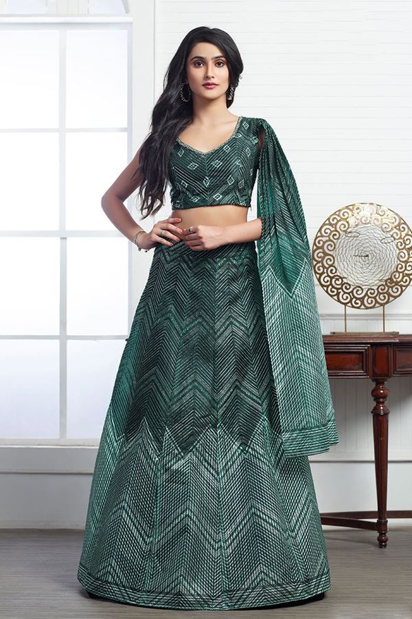 Picture of Impressive Green Colored Designer Lehenga Choli