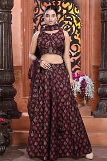 Picture of Appealing Maroon Colored Designer Lehenga Choli