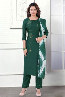 Picture of Royal Dark Green Colored Designer Suit