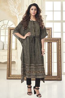 Picture of Splendid Black Colored Designer Kaftan 