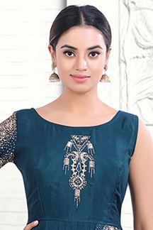 Picture of Gorgeous Teal Colored Designer Kurti