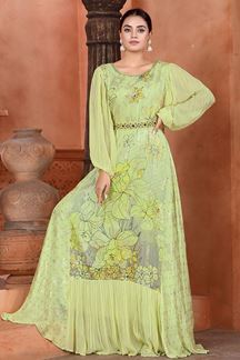 Picture of Charming Light Green Colored Designer Kurti