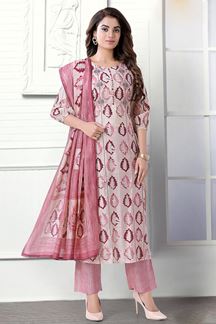 Picture of Ethnic Pink Colored Designer Suit