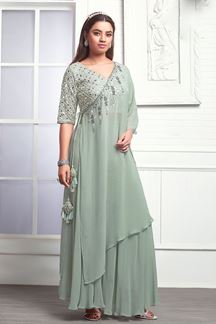 Picture of Dashing Pista Green Colored Designer Suit