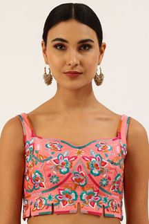 Picture of Striking Pink Colored Designer Readymade Blouse