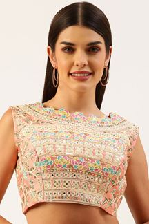 Picture of Divine Pink Colored Designer Readymade Blouse