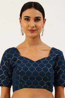 Picture of Heavenly Navy Blue Colored Designer Readymade Blouse