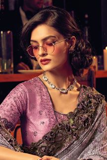 Picture of Classy Purple Colored Designer Saree