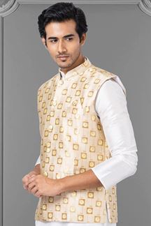 Picture of Elegant Golden Colored Designer Menswear Jacket