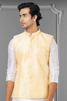 Picture of Captivating Yellow Colored Designer Menswear Jacket