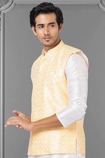 Picture of Captivating Yellow Colored Designer Menswear Jacket