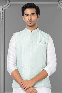 Picture of Vibrant Mint Green Colored Designer Menswear Jacket