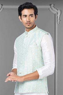 Picture of Vibrant Mint Green Colored Designer Menswear Jacket