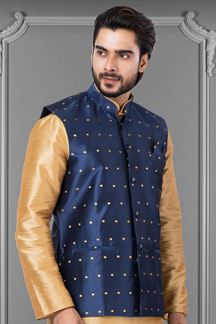 Picture of Awesome Navy Blue Colored Designer Menswear Jacket