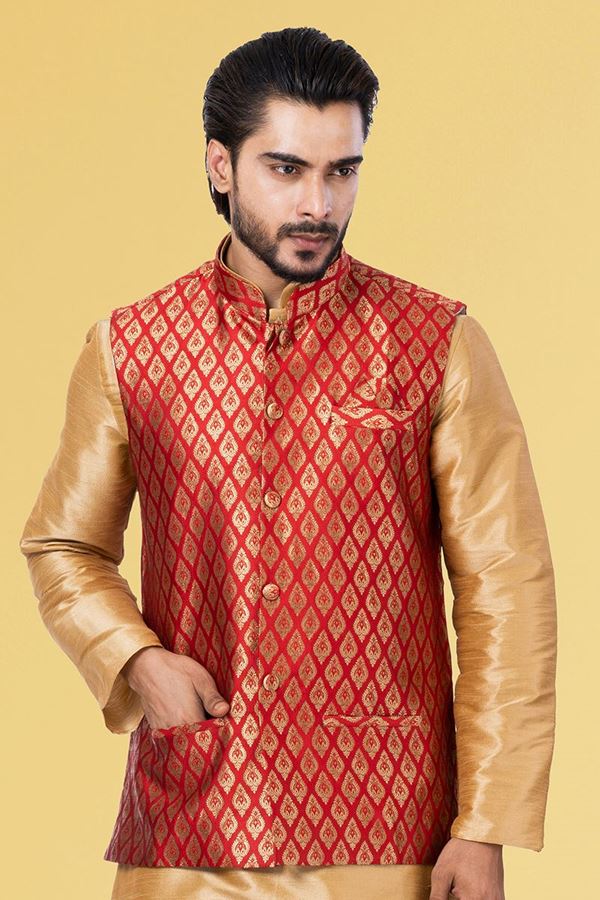 Picture of Royal Red Colored Designer Menswear Jacket