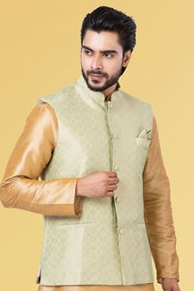 Picture of Enticing Pista Green Colored Designer Menswear Jacket