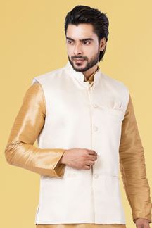 Picture of Aesthetic White Colored Designer Menswear Jacket
