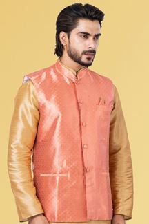 Picture of Exuberant Peach Colored Designer Menswear Jacket